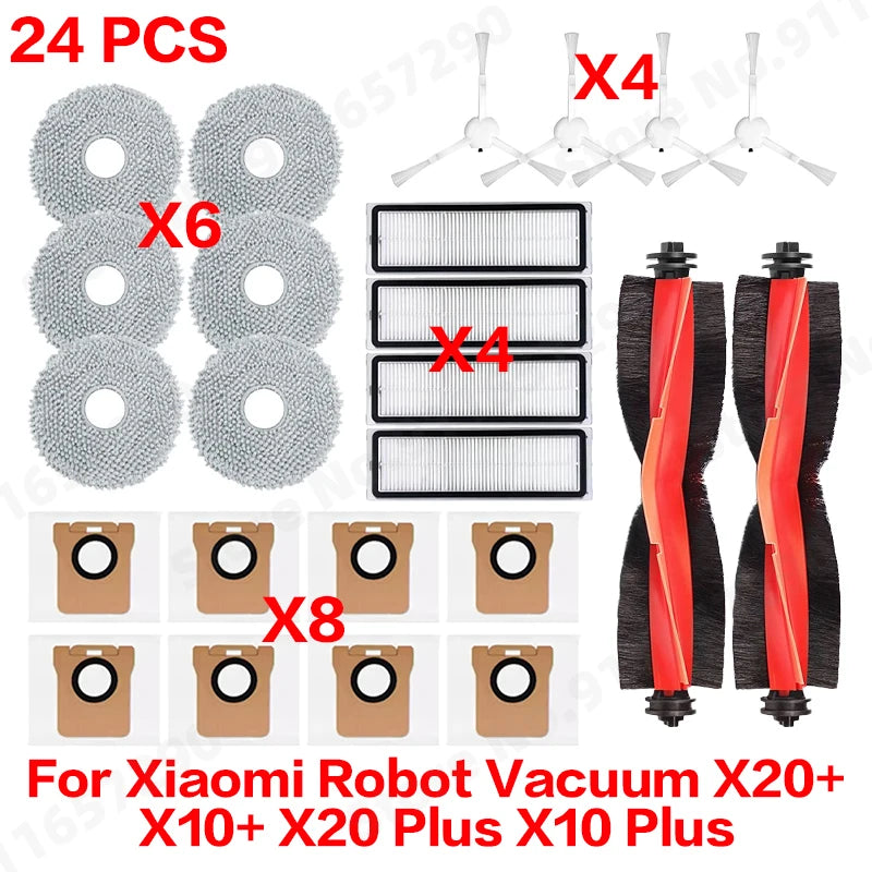 Vacuum Replacement Parts Kit – Dust Bags and Filters for Xiaomi Robot Vacuums
