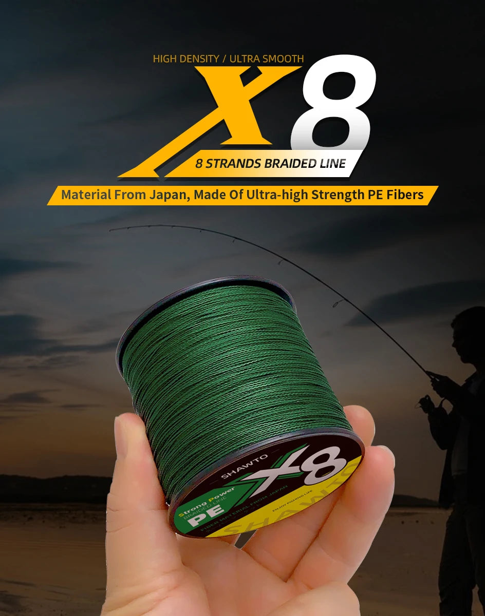 Braided Fishing Line – 8 Strand PE Multifilament Wire for Freshwater Saltwater