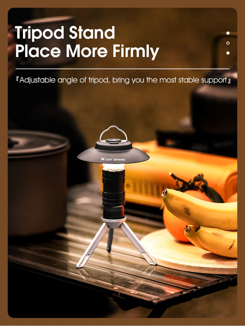 3-in-1 LED Camping Light – Multifunctional USB Rechargeable Tent Lantern