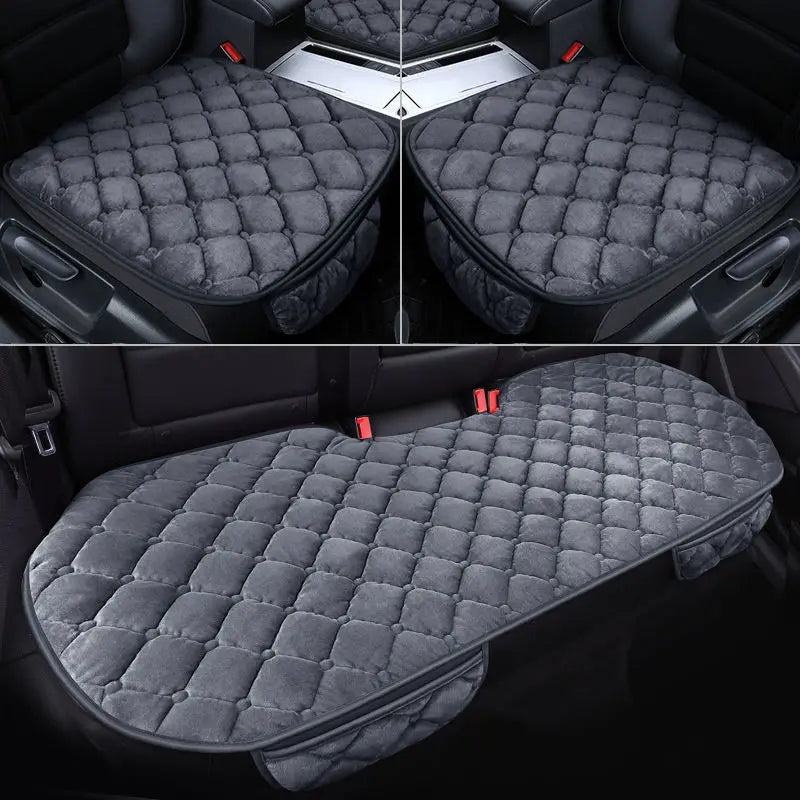 Universal Plush Car Seat Cushion – Winter Warmth for Automotive Interior