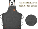 Canvas Chef Apron – Professional Kitchen Bib for BBQ and Salon Use