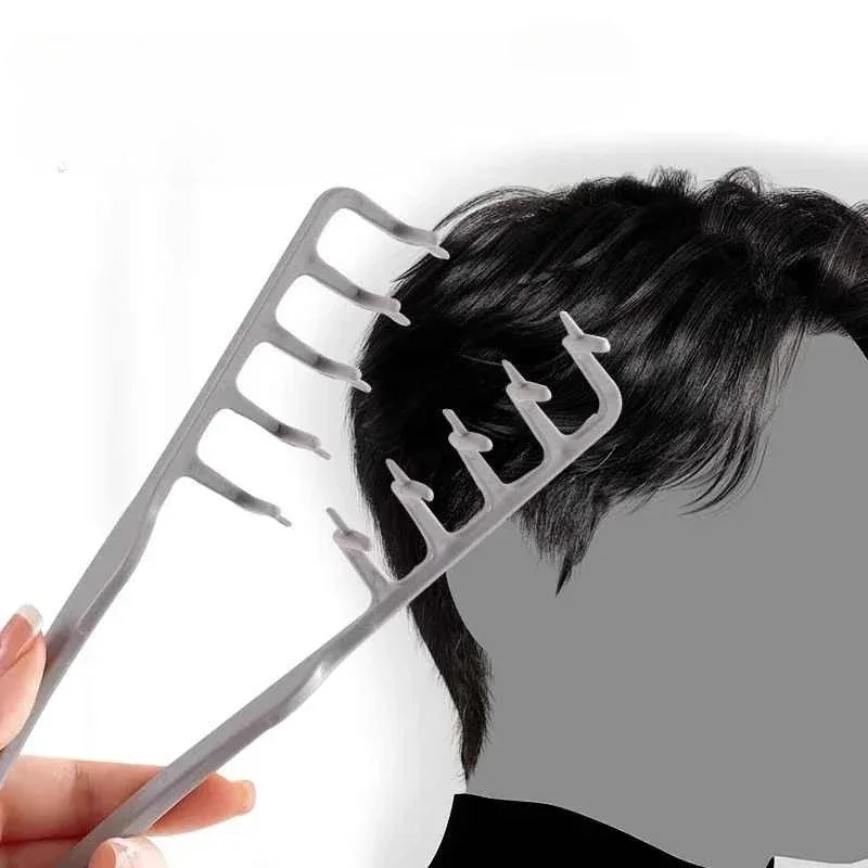 Wide-Tooth Volumizing Comb – Fluffy Texture Tool for Men Hair Styling