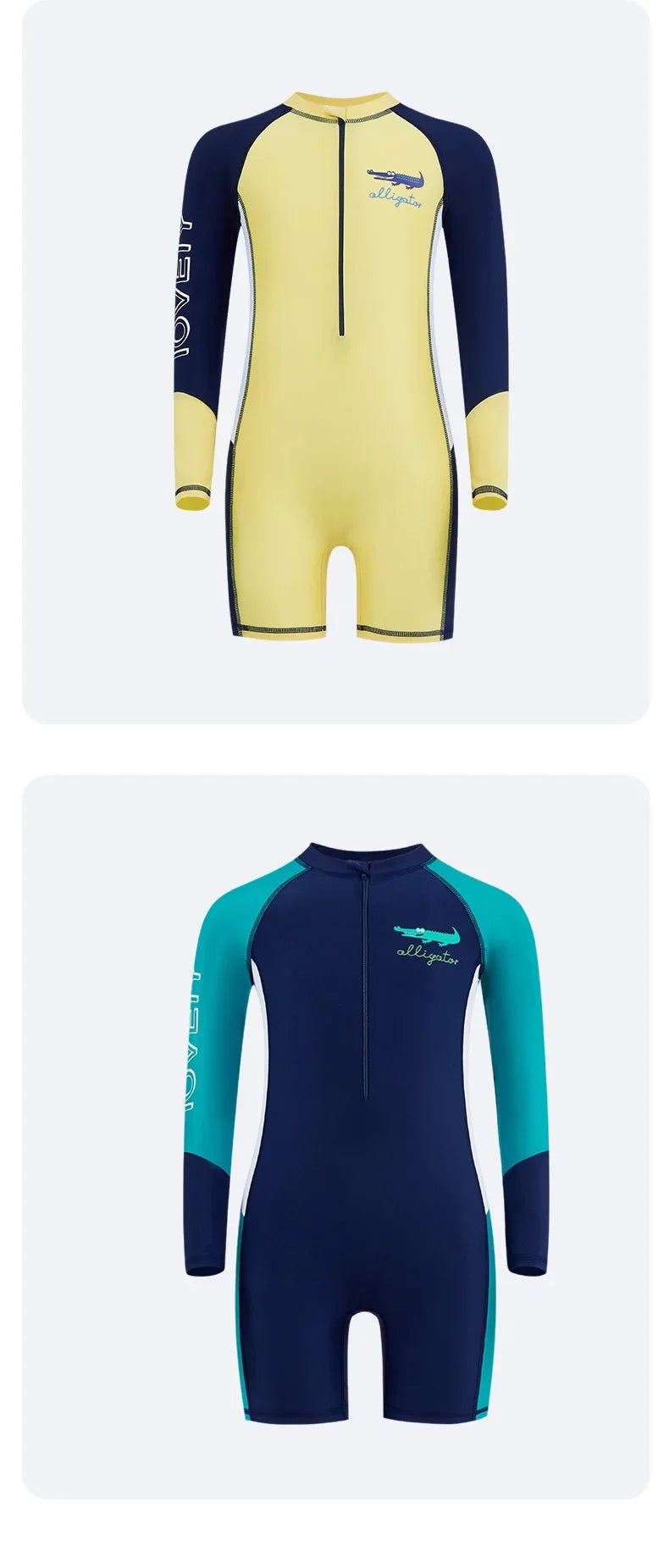 Boys Long Sleeve Swimsuit – UV Protection One-Piece for Summer Swimming