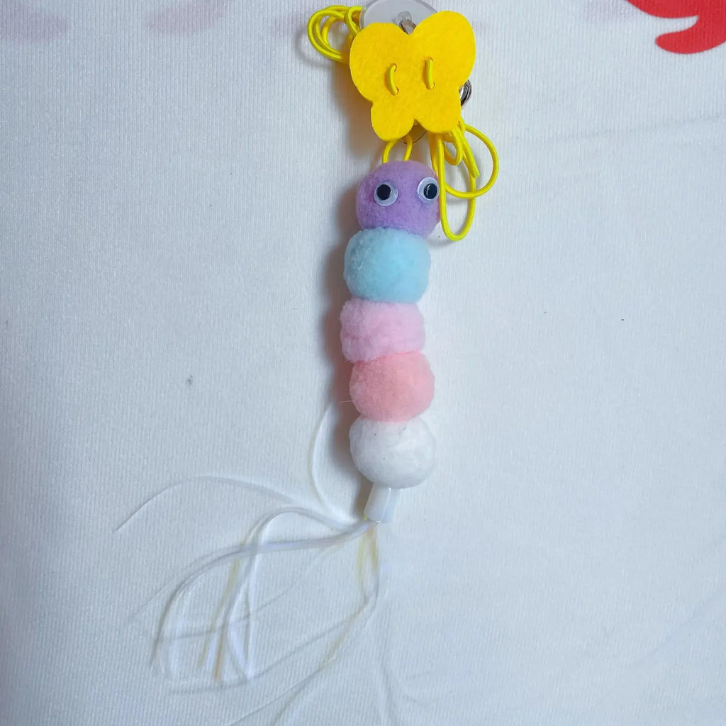 Hanging Door Cat Teaser Toy – Elastic Feather Wand for Boredom Relief