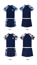 Boys Camouflage Swimsuit – Two-Piece Thermal Set for Swimming Training