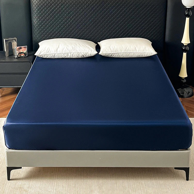 Satin Elastic Fitted Sheet – Soft Solid Mattress Cover for All Bed Sizes