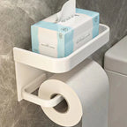 Aluminum Toilet Paper Holder – Wall Mounted Tissue Rack for Bathroom Storage