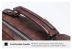 Split Leather Laptop Backpack – Large 14 Inch Travel Bag for Men