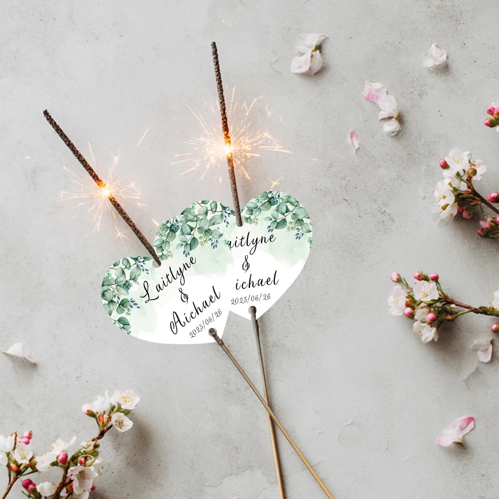 Custom Sparkler Tags – Personalized Firework Labels for Wedding Parties