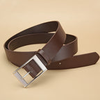 Mens PU Leather Belt – Designer Style Metal Pin Buckle for Casual Jeans