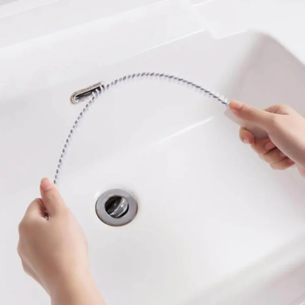 Bendable Sink Drain Brush – Flexible Clog Remover for Bathroom and Kitchen