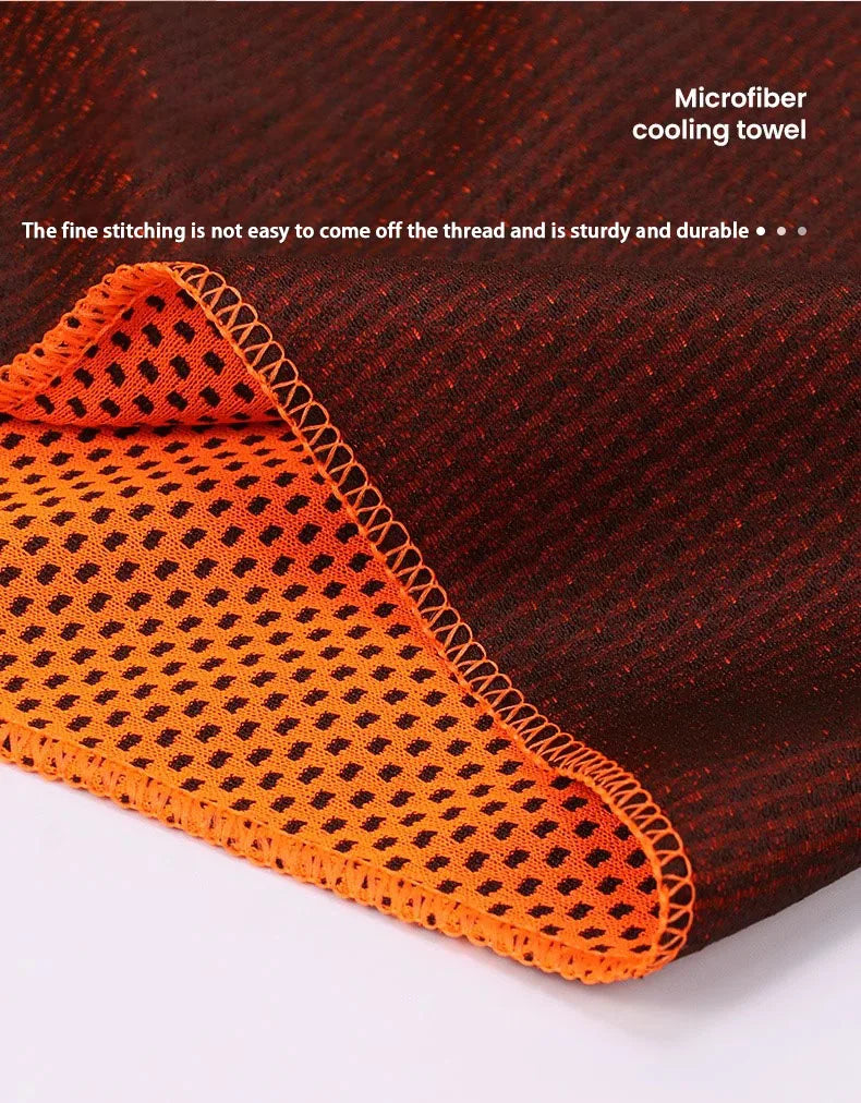 Round Microfiber Golf Towel – Silicone Wrapped Cooling Towel for Sports Fitness
