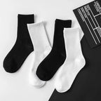 Cotton Crew Socks – Breathable Solid Color for Men Casual Streetwear