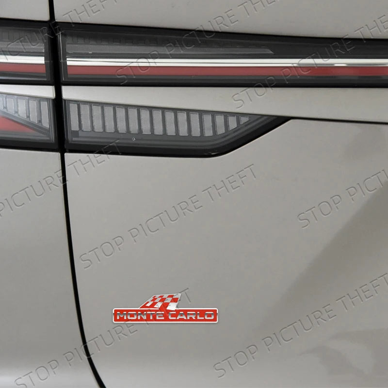 Metal Racing Flag Emblem – Monte Carlo Grille Badge for Skoda Sport Line