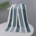 Striped Cotton Towel Set – Absorbent Quick-Dry Fabric for Bathroom Decor
