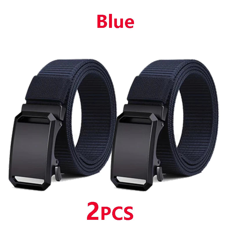 Tactical Canvas Belt – Durable Automatic Buckle for Men Outdoor Hunting