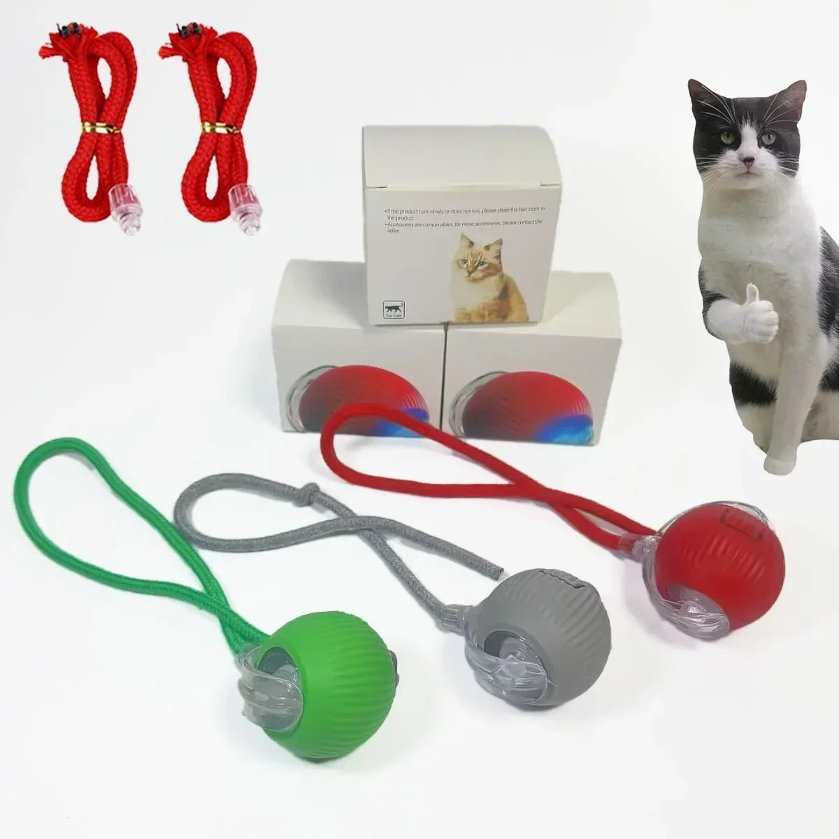 Interactive Rolling Cat Ball – Rechargeable Smart Toy for Pet Training