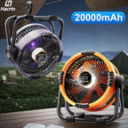 Portable Camping Fan – 20000mAh Rechargeable LED Tent Light for Outdoor Travel