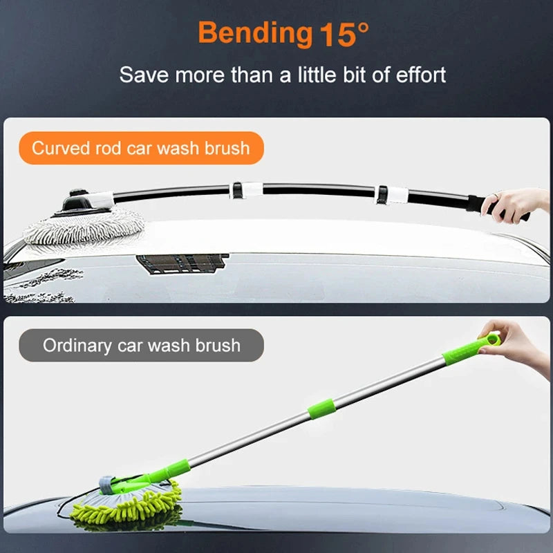 Telescoping Car Wash Brush – Soft Chenille Mop for Auto Detailing