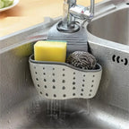 Adjustable Rubber Sink Caddy – Hanging Faucet Basket for Kitchen Organization