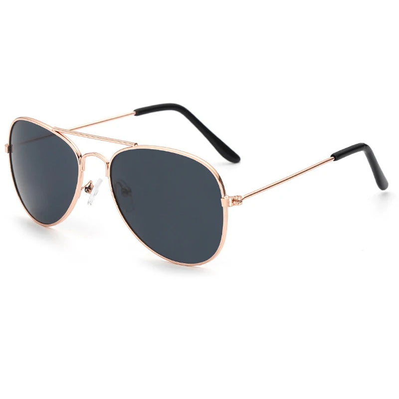 Kids Pilot Sunglasses – Reflective Metal Aviator Glasses for Boys and Girls