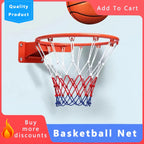 Tri-Color Basketball Net – Heavy-Duty Nylon Rim for Outdoor Sports