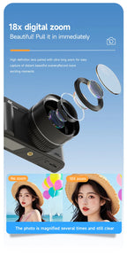 4K 64MP Compact Digital Camera – 18X Zoom for Travel Vlogging and Photography
