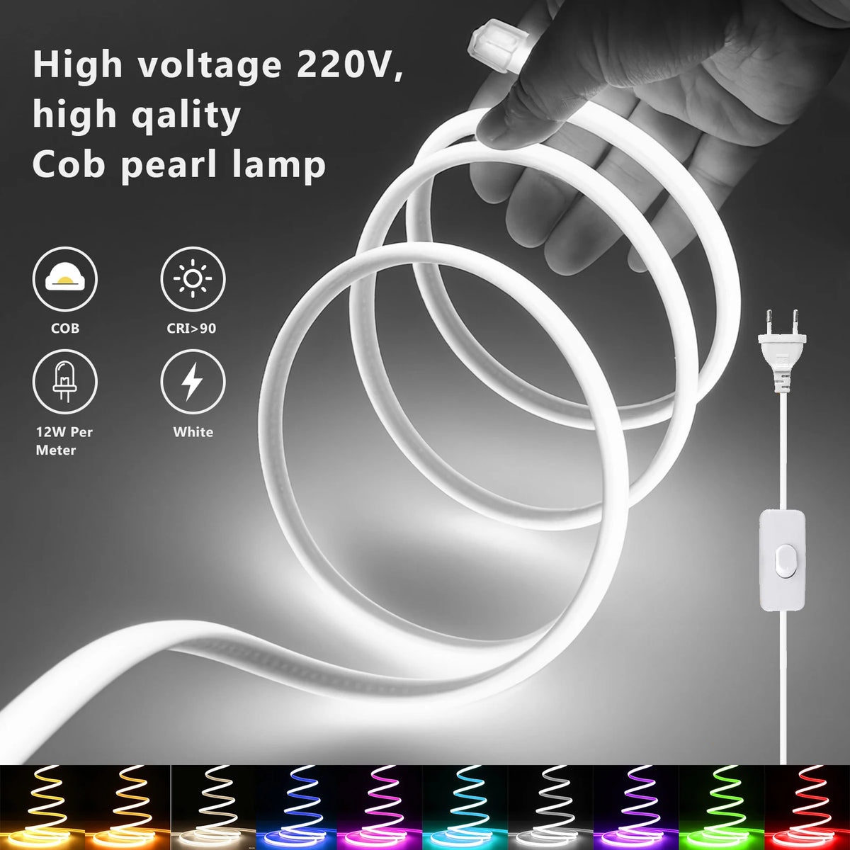 Waterproof COB LED Strip – Flexible Linear Lighting for Home Decor