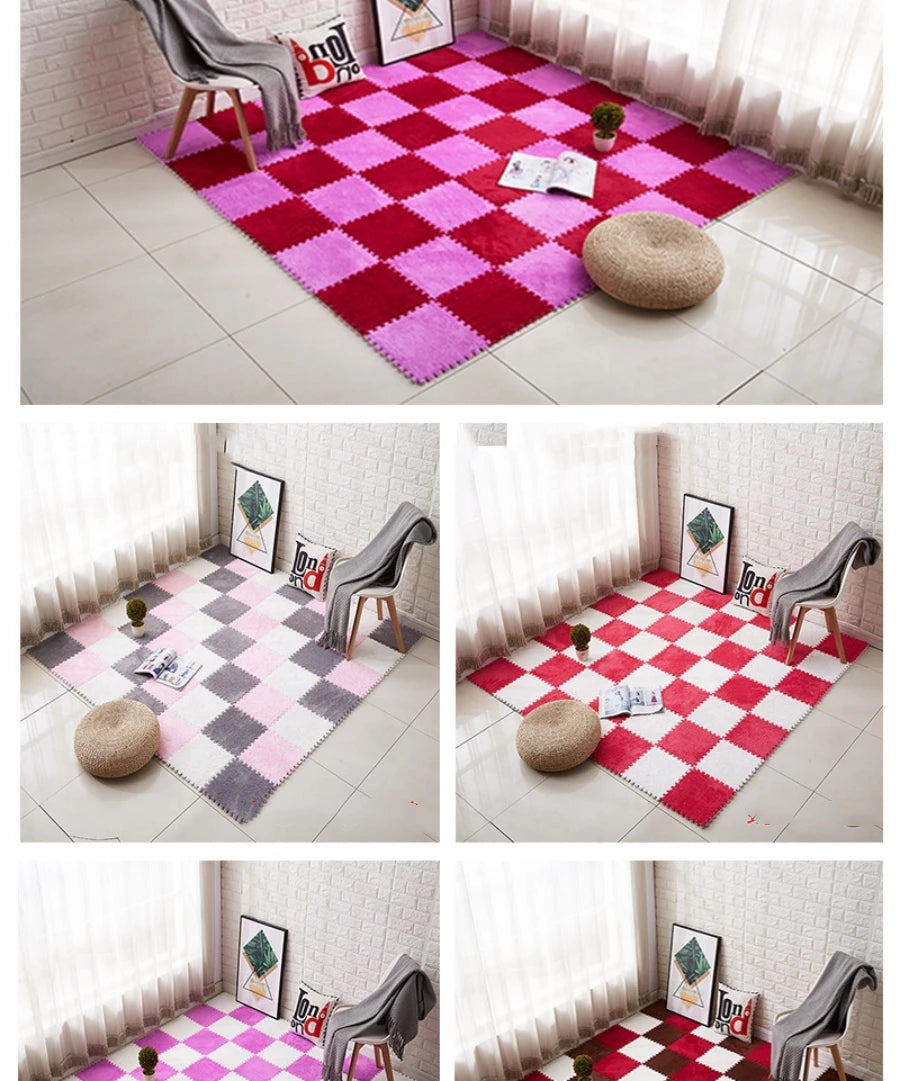 Soft Foam Patchwork Play Mats – Interlocking Carpet Tiles for Kids Rooms
