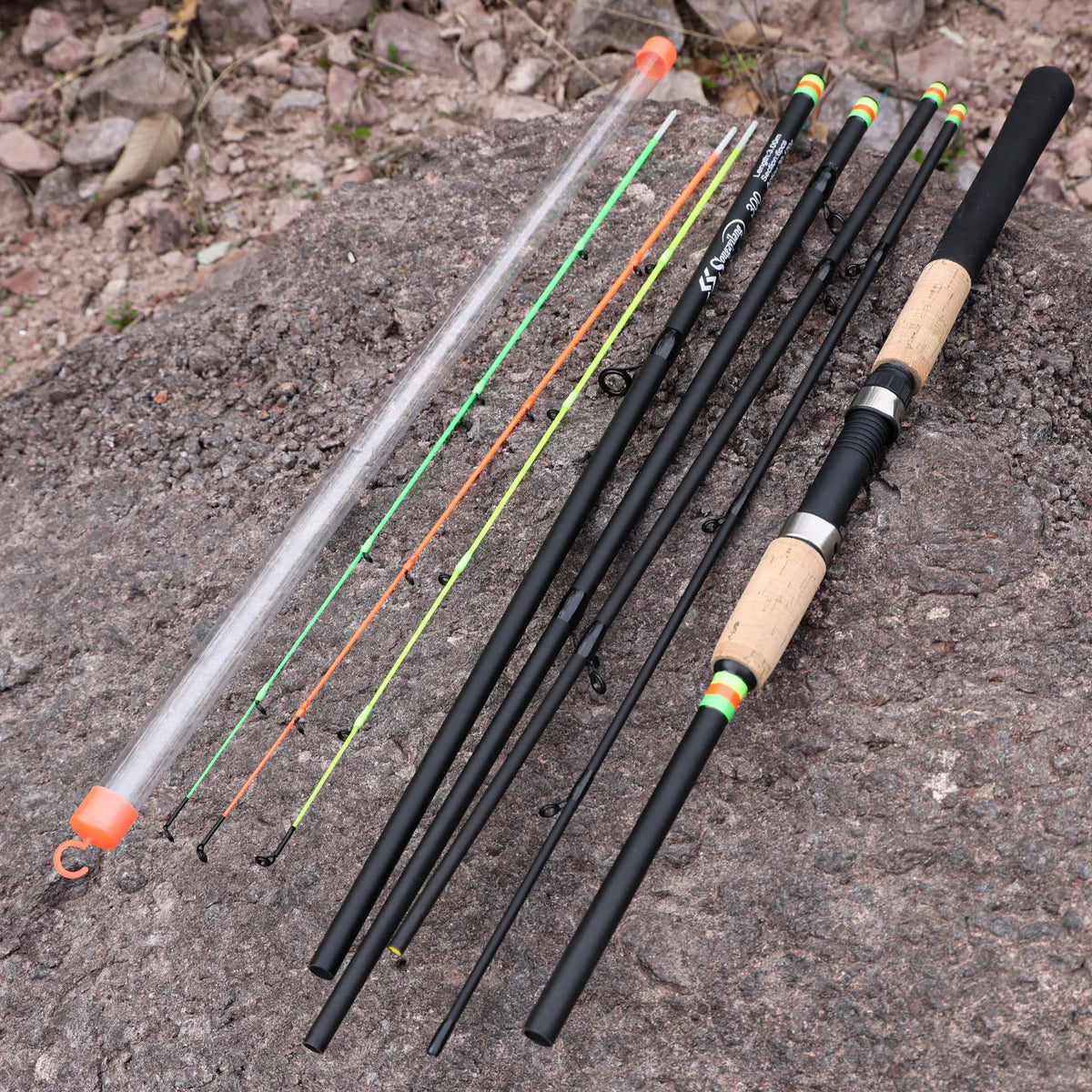 Carbon Fiber Feeder Fishing Rod – 3M Cork Handle Pole for Carp Angling