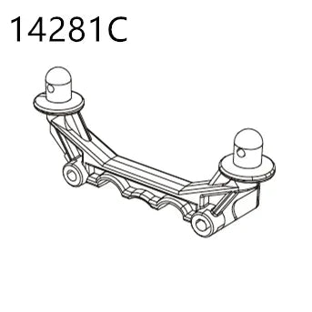RC Car Spare Parts – Differential Shock and Tire Set for 1/14 Scale Models