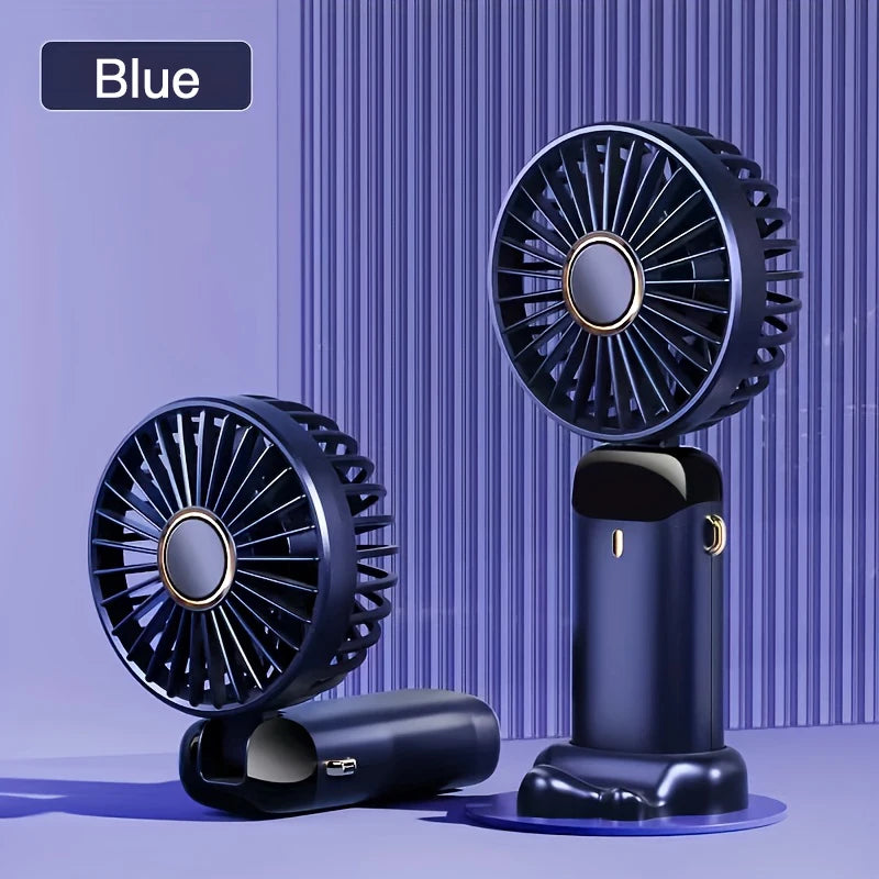 Portable Mini Handheld Fan – Rechargeable LED USB Cooler for Desk and Travel