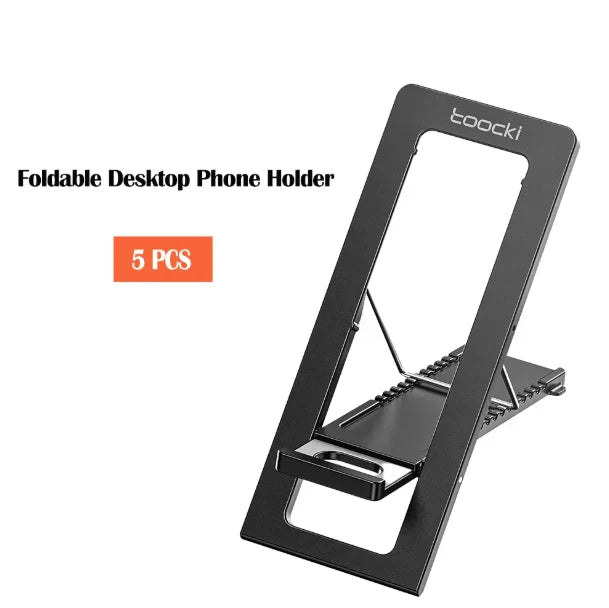 Ultra Thin Phone Stand – Foldable Adjustable Smartphone Holder for Desk