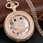 Emerald Diamond Pocket Watch Necklace – Luxury Gold Pendant for Gift