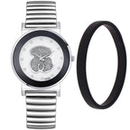 Bear Diamond Quartz Watch – Elegant Minimalist Wristwear for Women