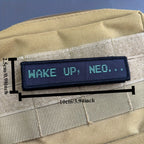 Wake Up Neo Tactical Patch – Embroidered Hook and Loop Badge for Backpacks