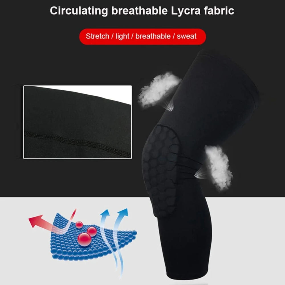 Honeycomb Compression Knee Guards – Youth Protective Gear for Sports