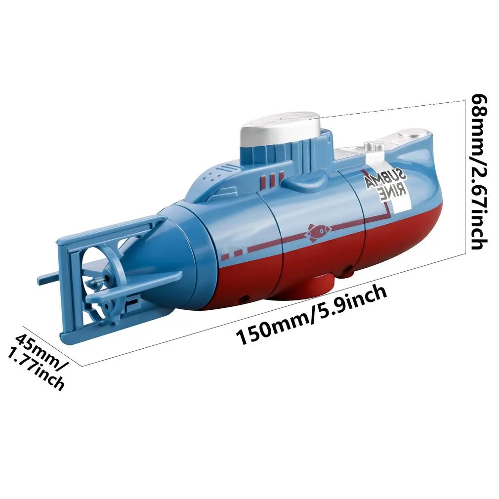 Mini RC Submarine – Waterproof Simulation Boat Toy for Kids Pool Play