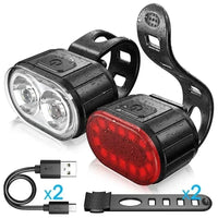 Rechargeable Bike Light Set – Waterproof LED Headlight for MTB Cycling