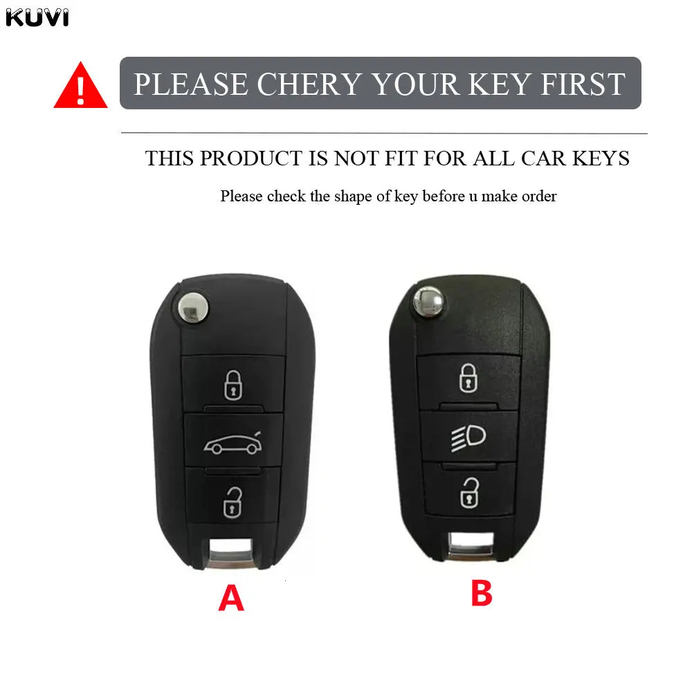 TPU Flip Key Case – Protective Shell for Peugeot and Citroen Car Remotes
