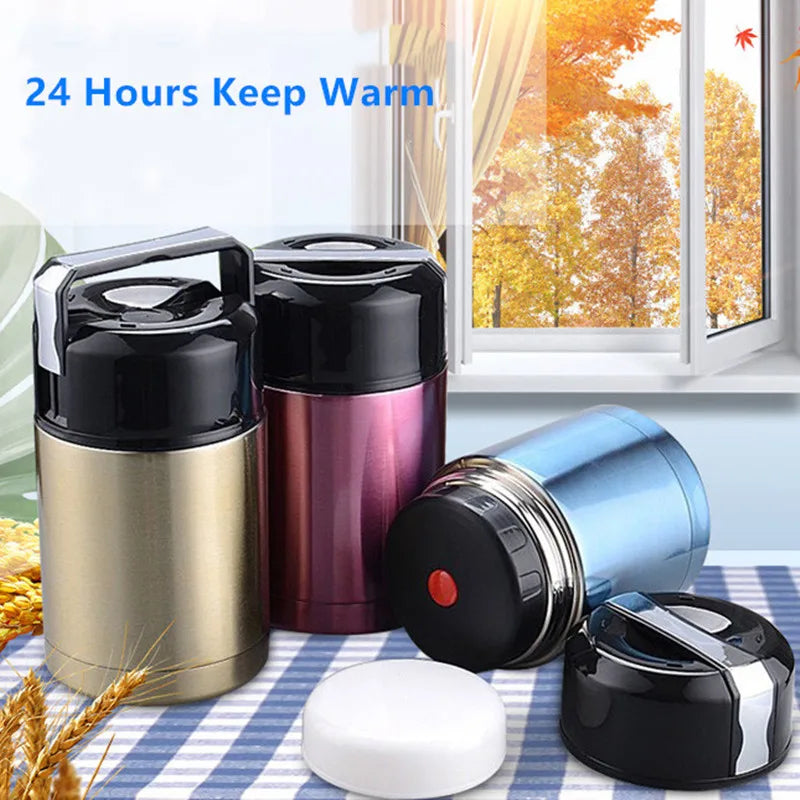 Stainless Steel Vacuum Lunch Box – 1000ML Insulated Food Container for Travel
