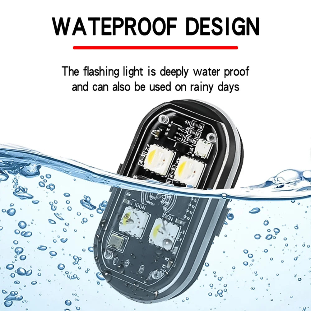 Wireless LED Strobe Lights – Multicolor Anti-Collision Warning for Car Decor