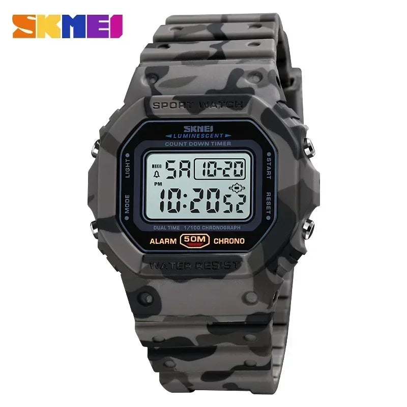 Digital Sport Watch – Multifunctional Retro Timepiece for Men