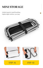 Portable Folding Camping Chair – Aluminum Alloy Seat for Outdoor Fishing