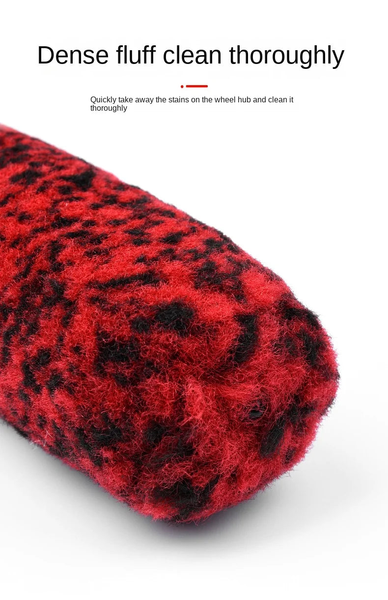 Foldable Car Wheel Brush – Plush Microfiber Hub Cleaning Tool for Detailing