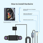 4-Lens 360 Dash Cam – HD WiFi GPS Car Recorder for 24h Parking Monitoring
