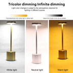 Rechargeable Table Lamp – Stepless Dimming Touch Light for Bedside Decor
