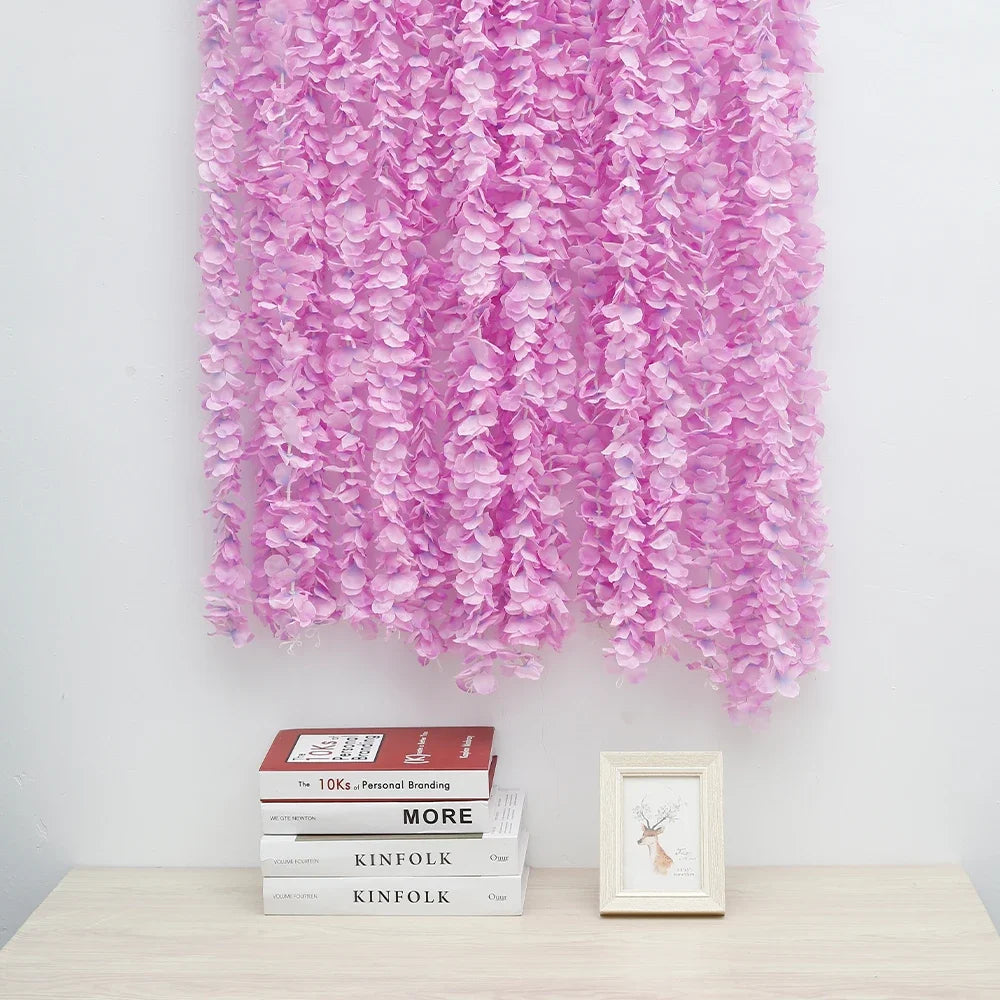 Artificial Wisteria Flower Garland – Hanging Vines for Wedding Party Decor
