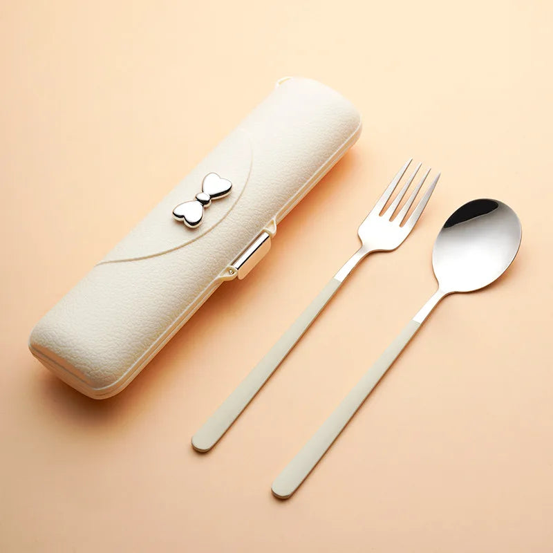 Stainless Steel Cutlery Set – Portable Flatware for Camping and Picnics