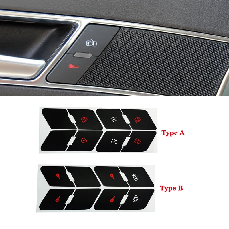 Climate Control Button Decals – Interior Repair Stickers for Audi A6 C6